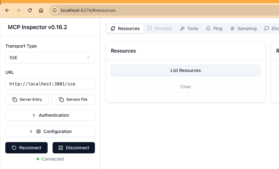MCP Inspector List Resources